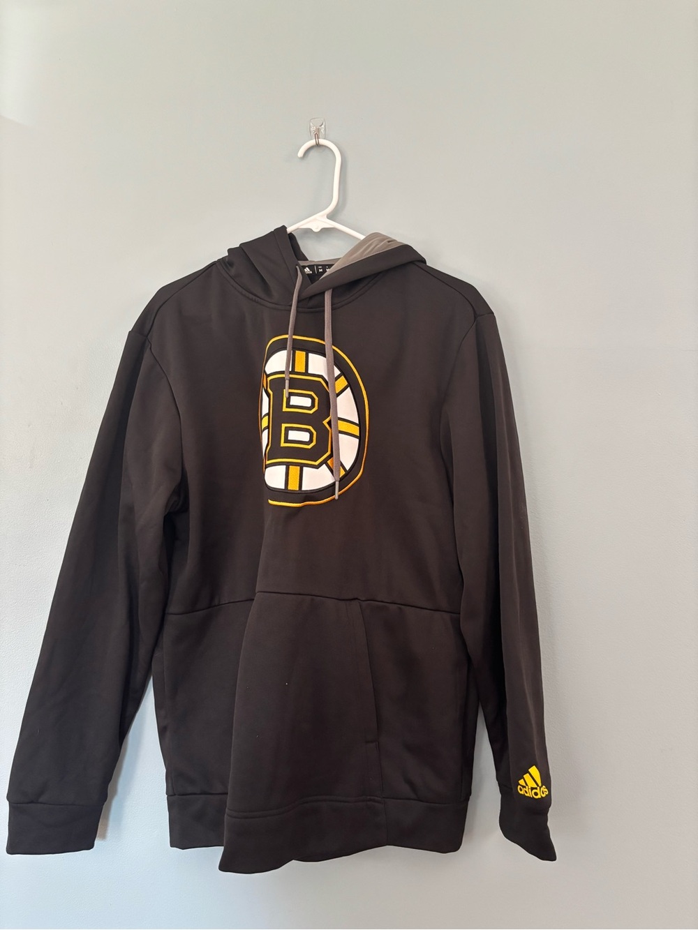 adidas Black and Gray Athletic Pullover Hoodie